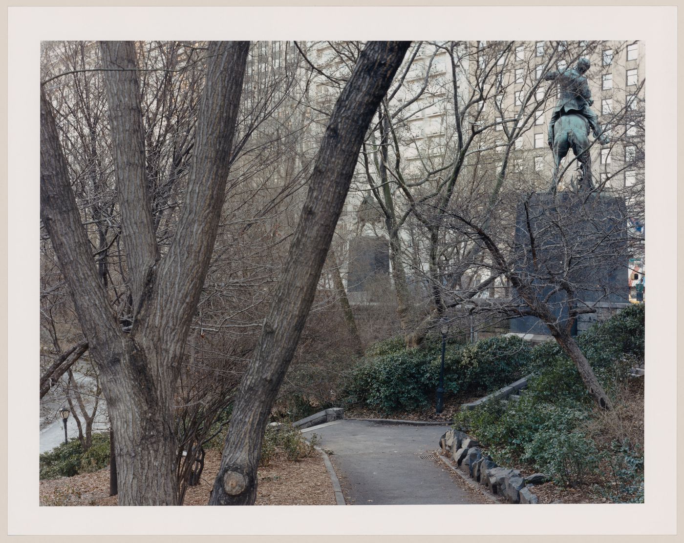 Viewing Olmsted: View of path with trees, South End, Central Park, New York City, New York