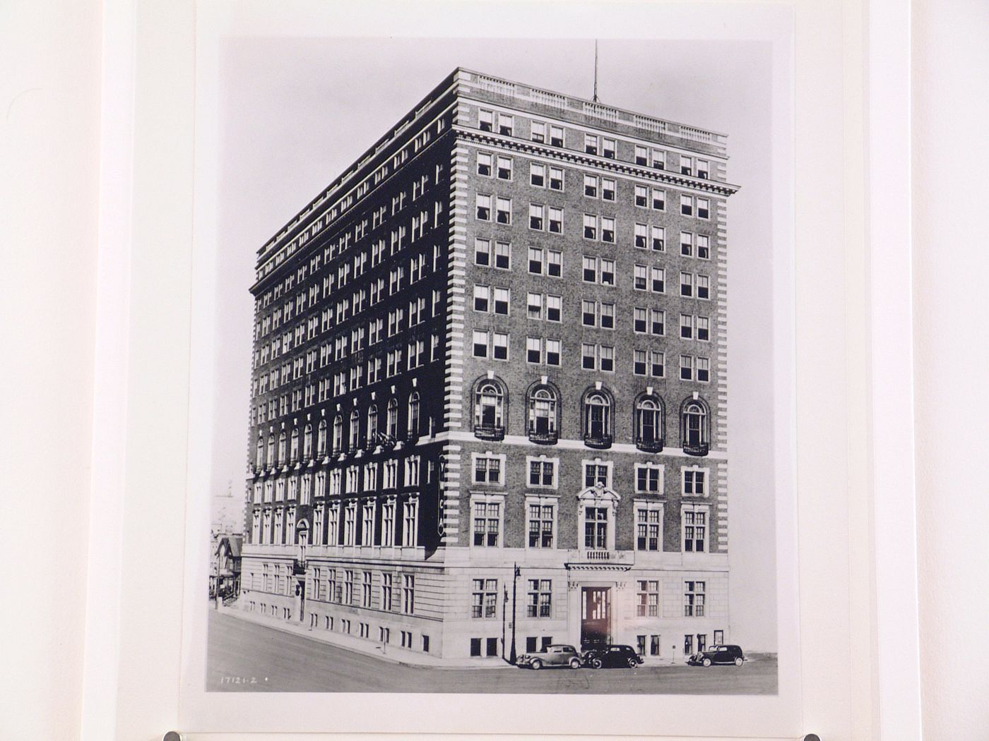 View of the principal and lateral façades of the Central Branch of the YWCA (now demolished), 2230 Witherell Drive [?], Detroit, Michigan