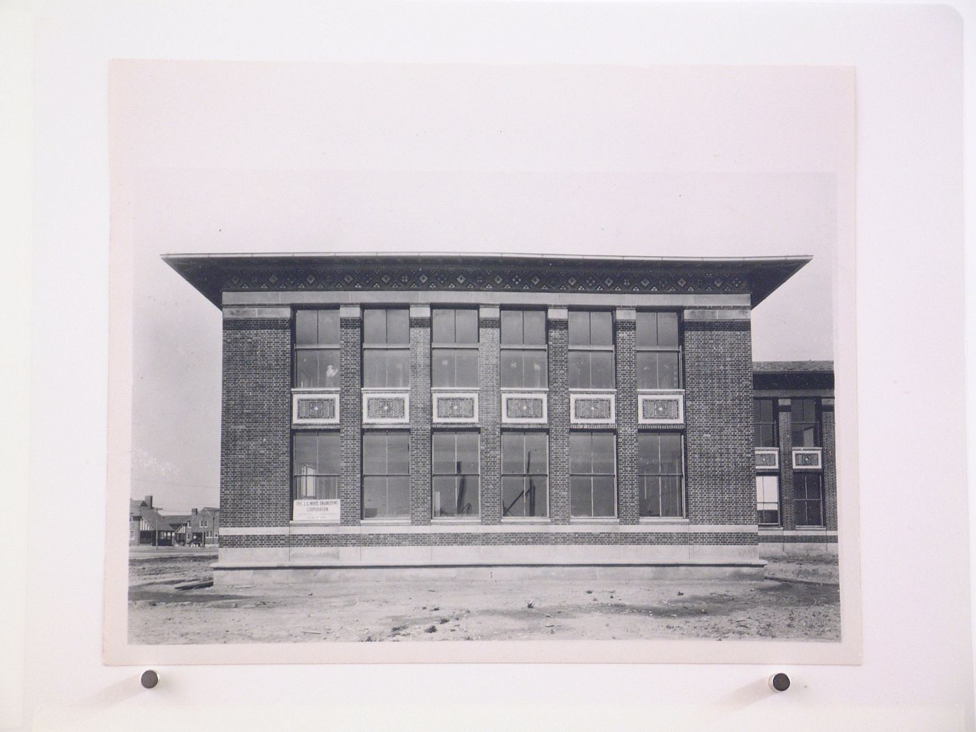 View of the west façade of the Laboratory Building, United States Aviation School, Langley Air Force Base, Langley, Virginia