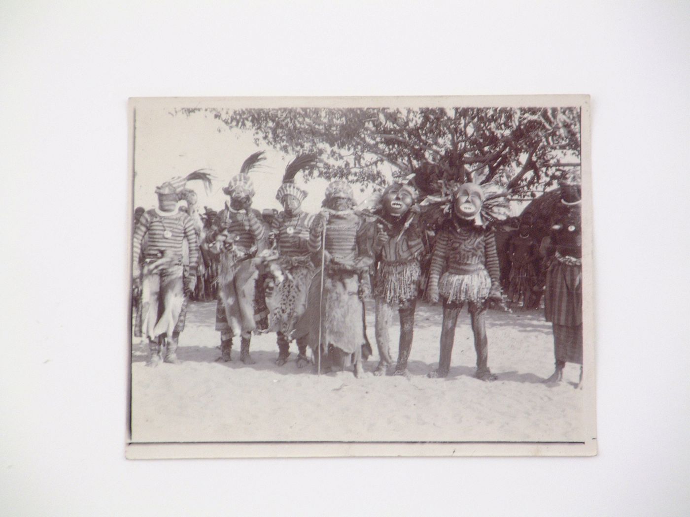 View of masked performers, near Zambezi River