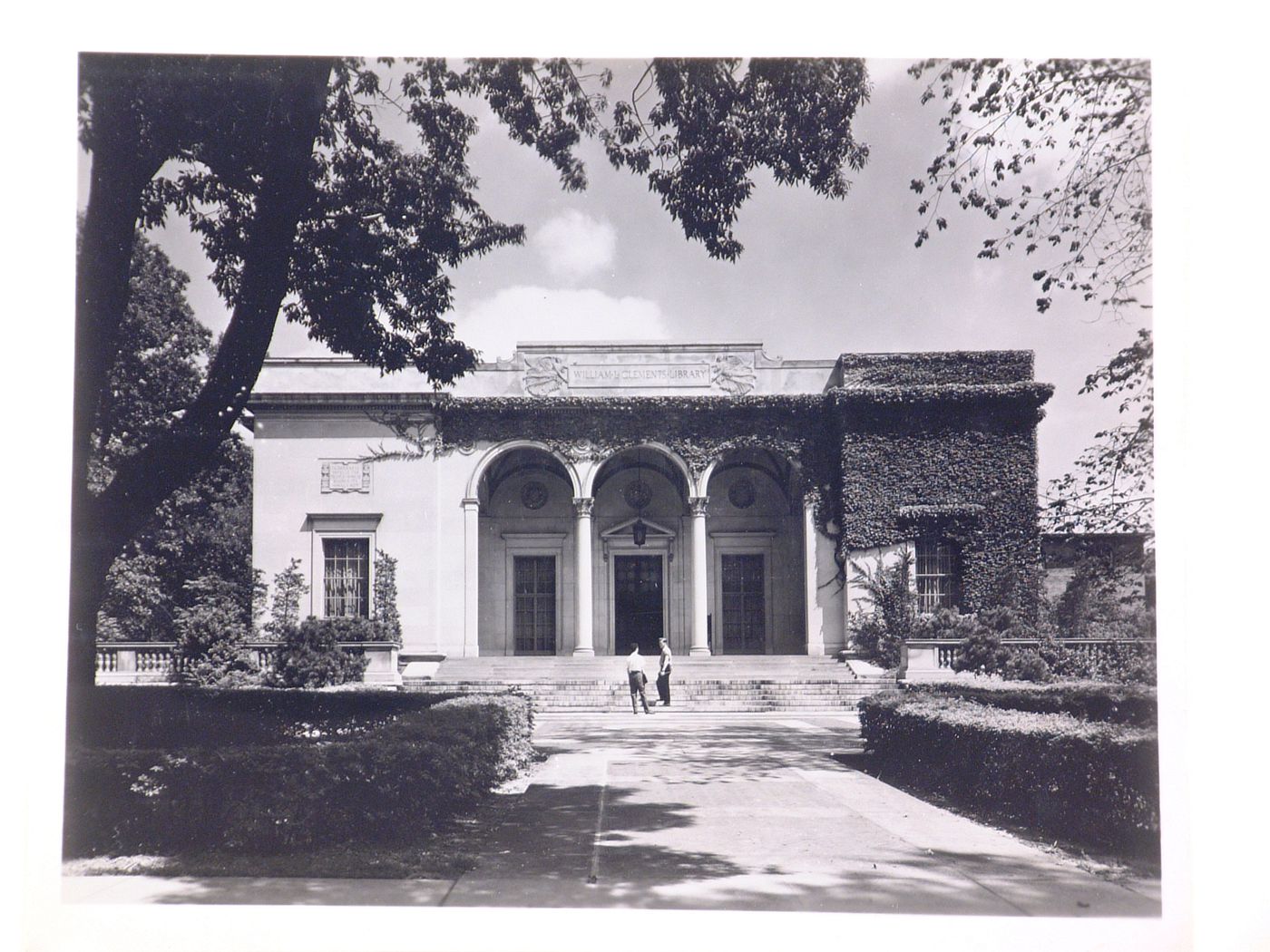 View of the principal façade of the William L. Clements Library, 909 South University Avenue, University of Michigan, Ann Arbor, Michigan