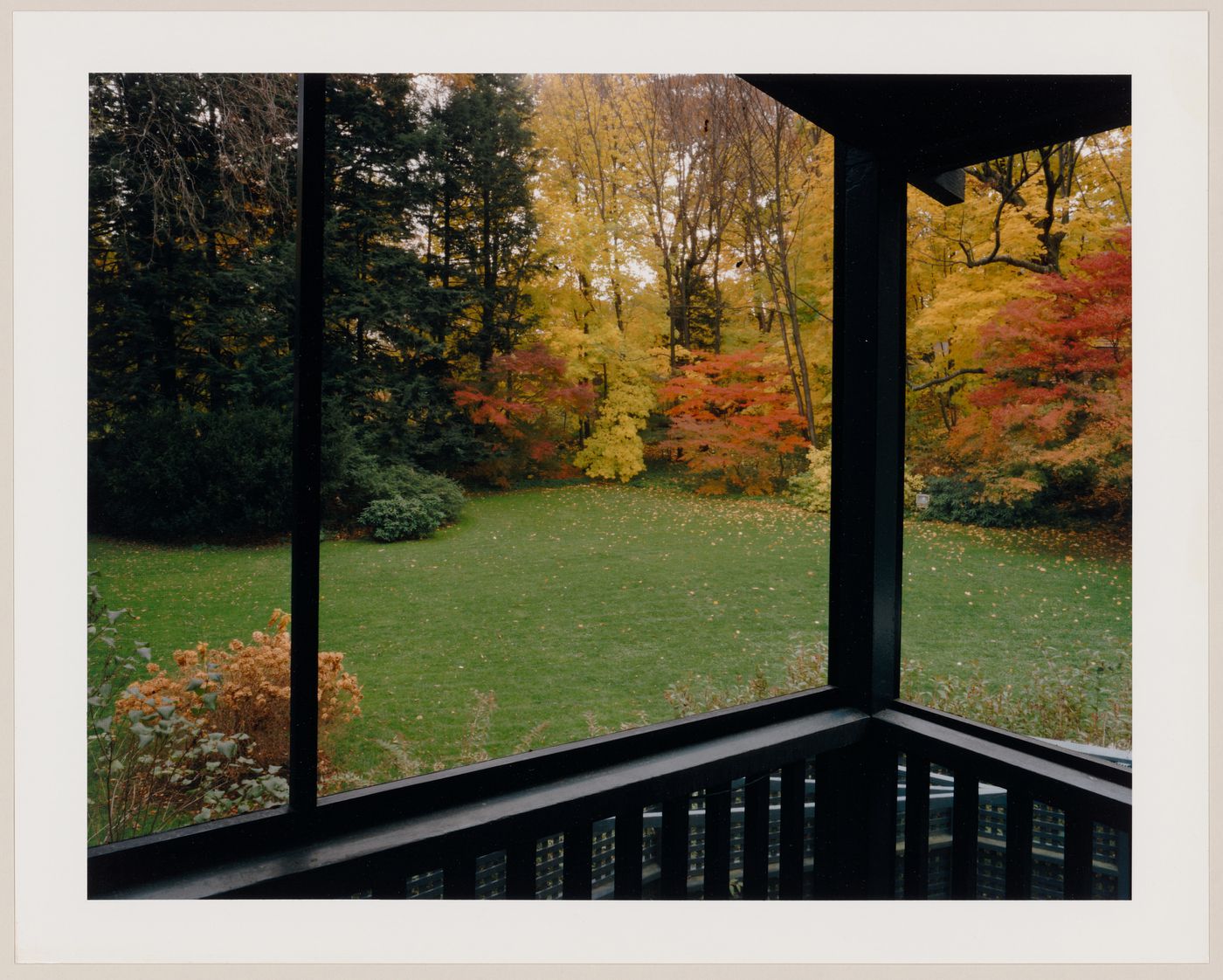 Viewing Olmsted: View of "Fairsted", view from second storey sunroom towards lawn, Brookline, Massachusetts