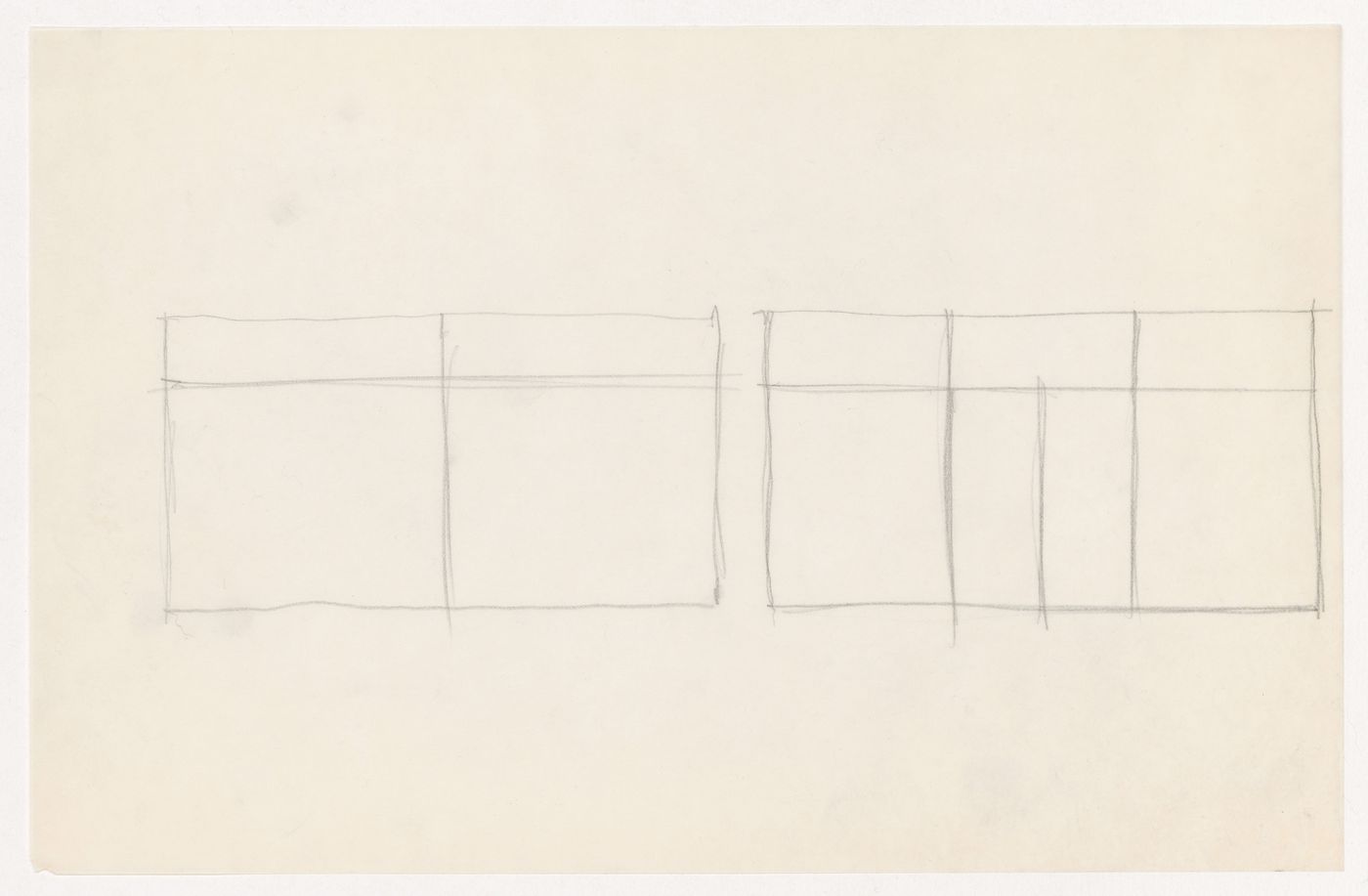 Sketch elevation for windows and sketch elevation for entrance for the Metallurgy Building, Illinois Institute of Technology, Chicago