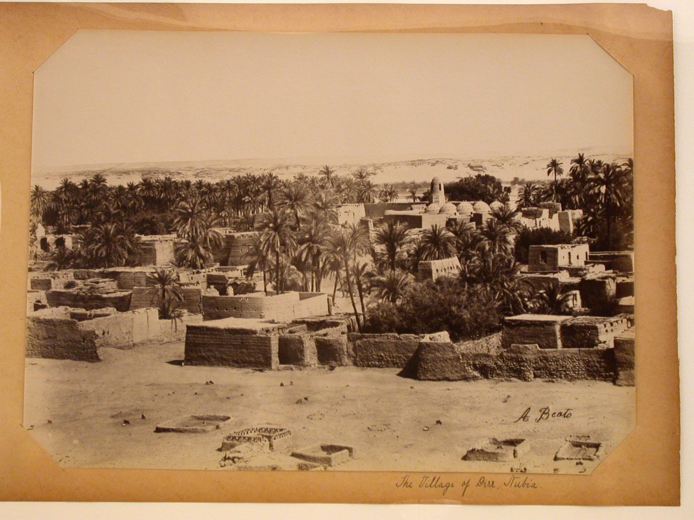 Wide view of village buildings, Derr, Egypt