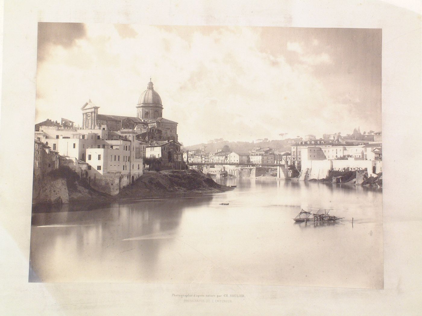 View of Rome from Tiber river, Rome, Italy