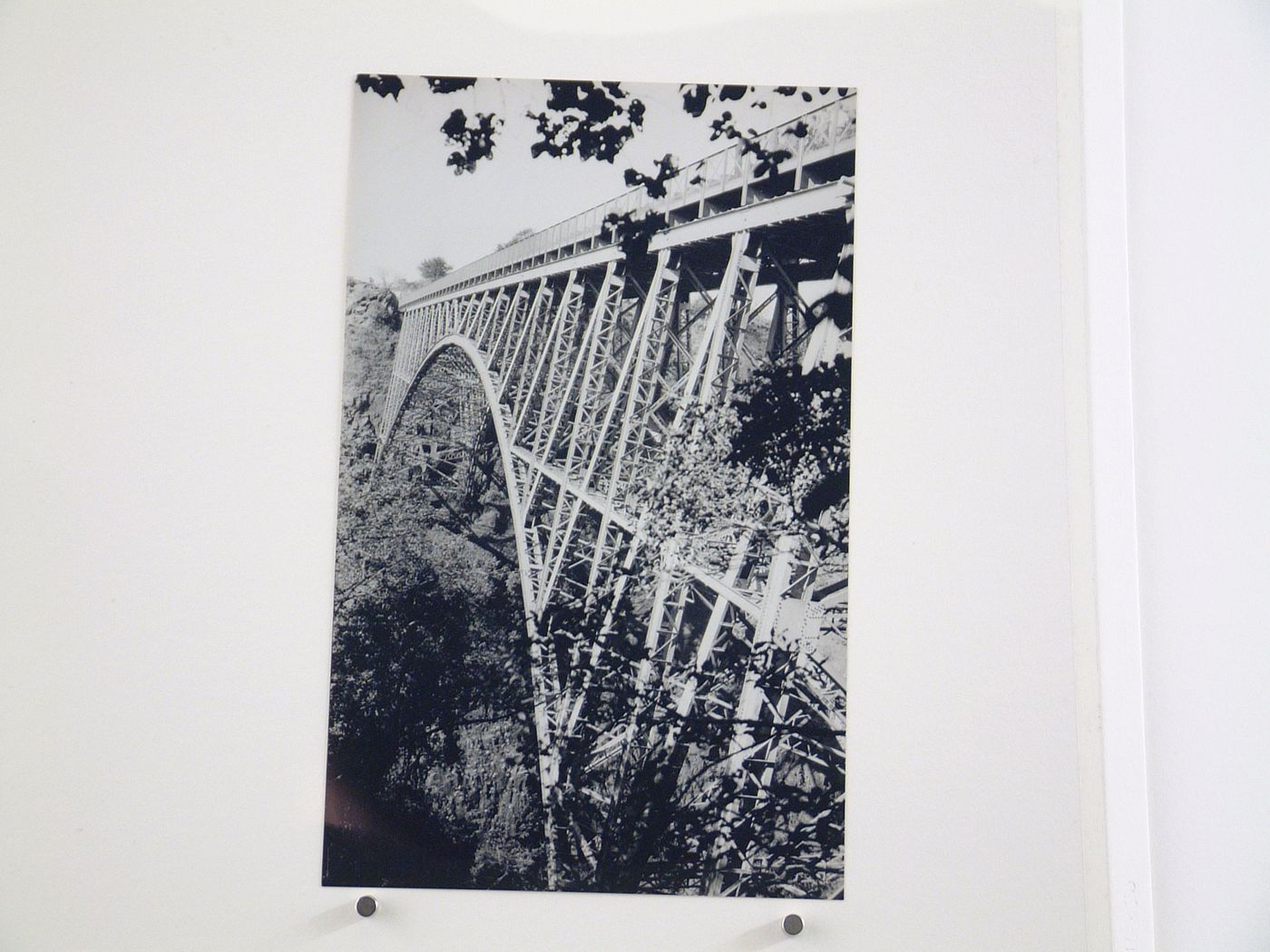 View of Victoria Falls Bridge before reconstruction, Zambezi River, crossing the border between Victoria Falls, Zimbabwe and Livingstone, Zambia