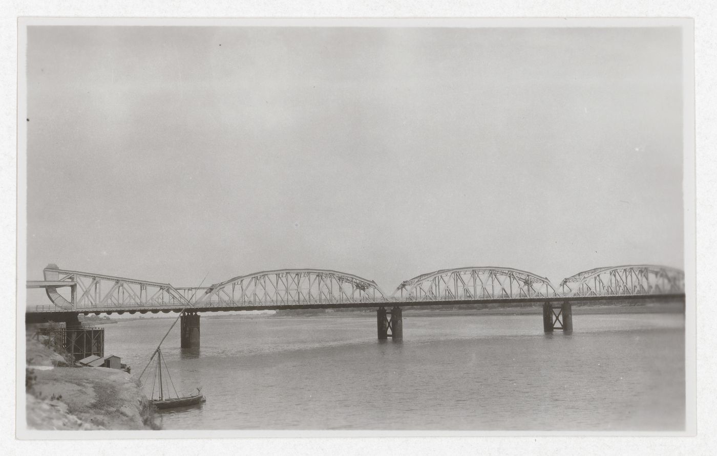 Landscape view of the Blue Nile Road and Railway Bridge, Khartoum, Sudan