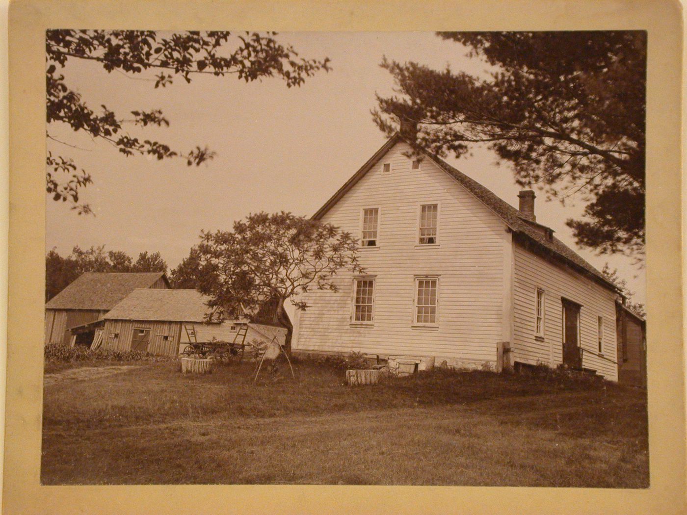 View of a farm house, New York ?, United States