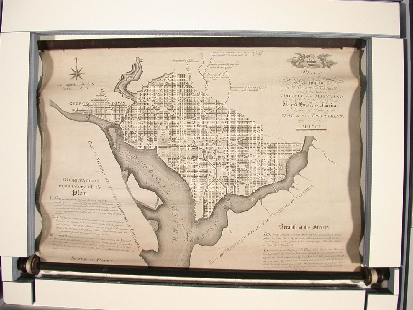 Map of the city of Washington, D.C. : George Walker's (1734-1807) broadside description of the Washington area (London, 1793)