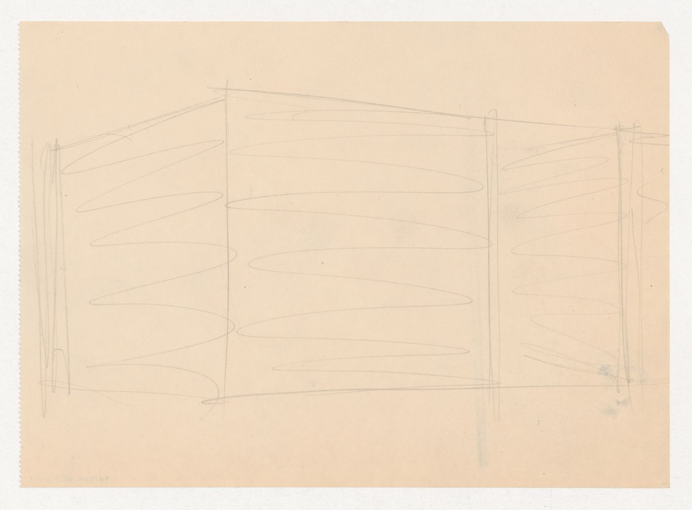 Perspective sketch for the Metallurgy Building, Illinois Institute of Technology, Chicago