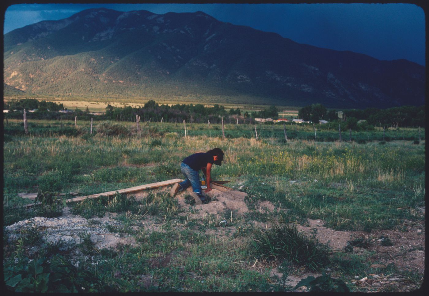 Child in the landscape, New Mexico