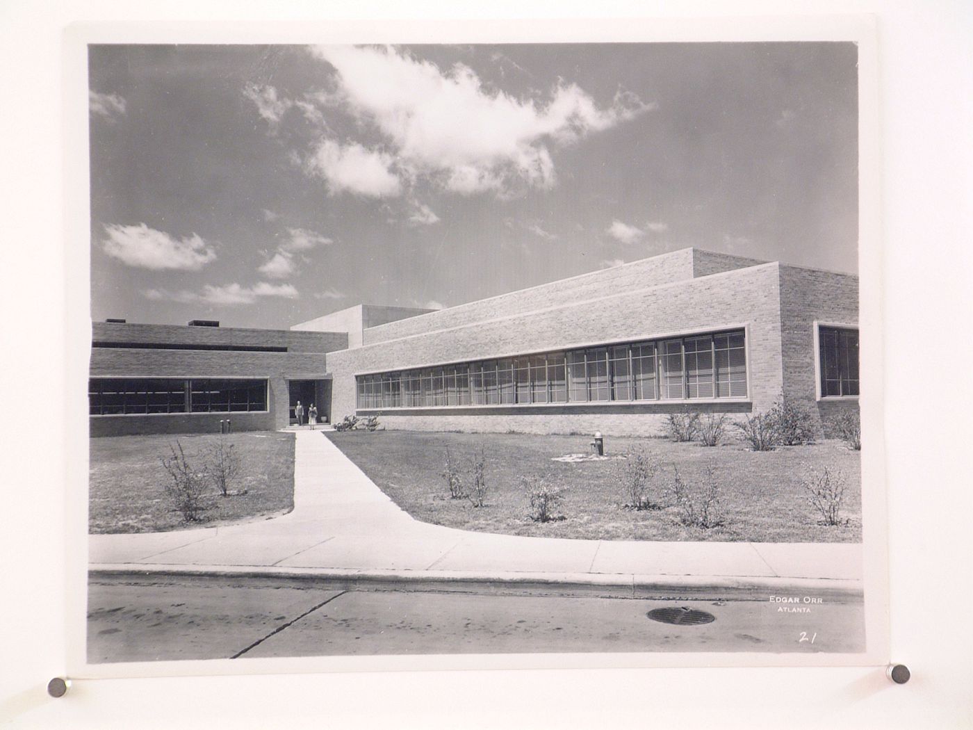 View of the main entrance to the Administration Building, Ford Motor Company Automobile Assembly Plant, Atlanta, Georgia, United States