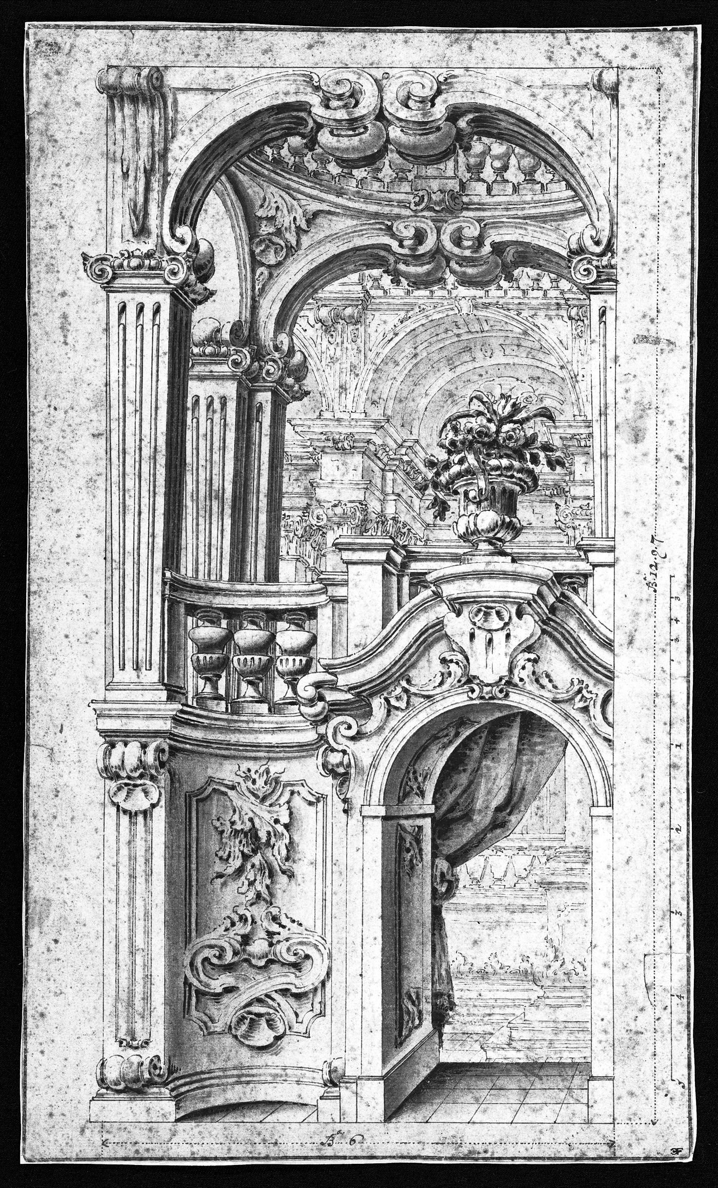Doorway in a palace with colonnades
