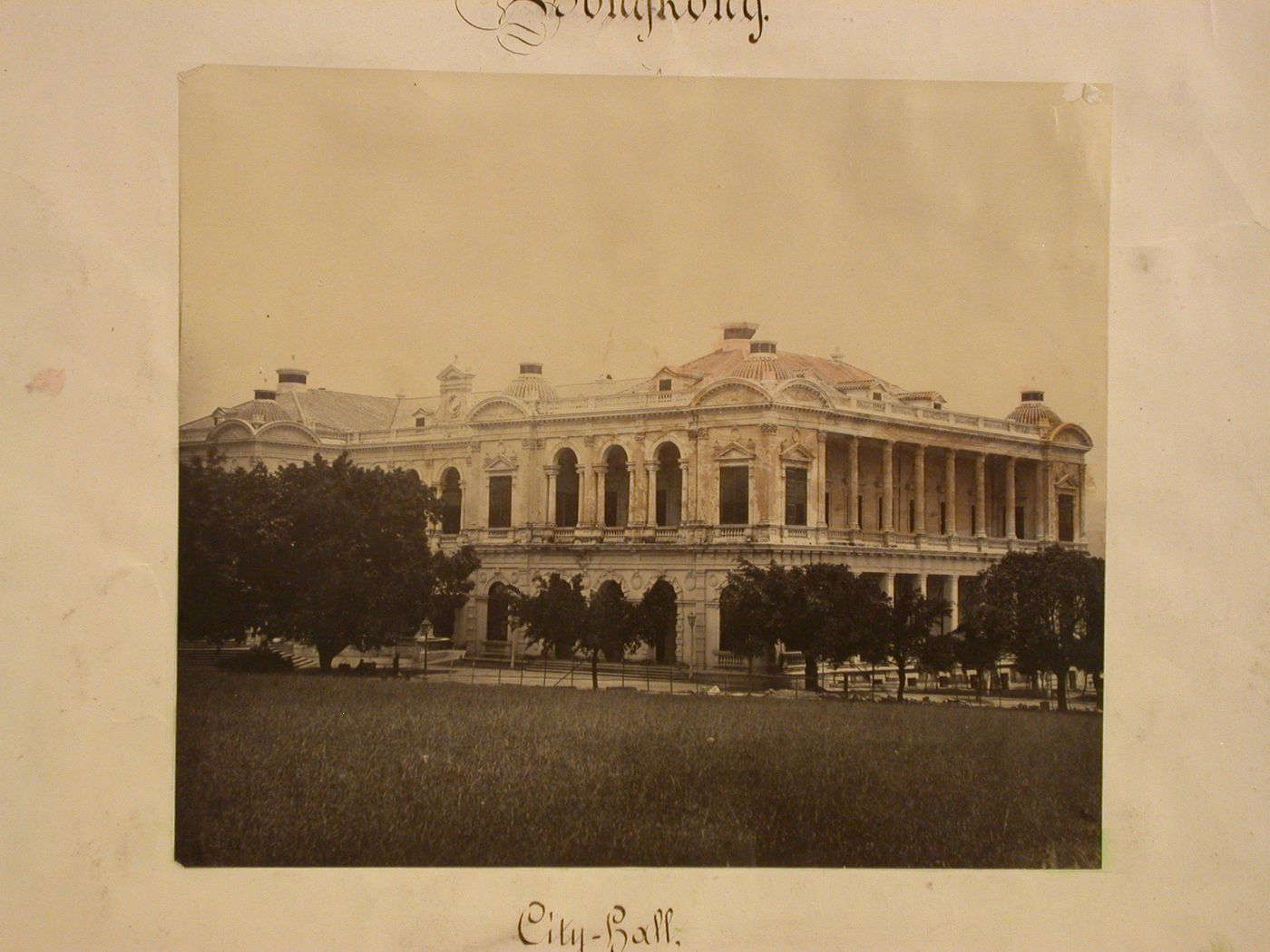 View of the City Hall, Hong Kong (now Hong Kong, China)