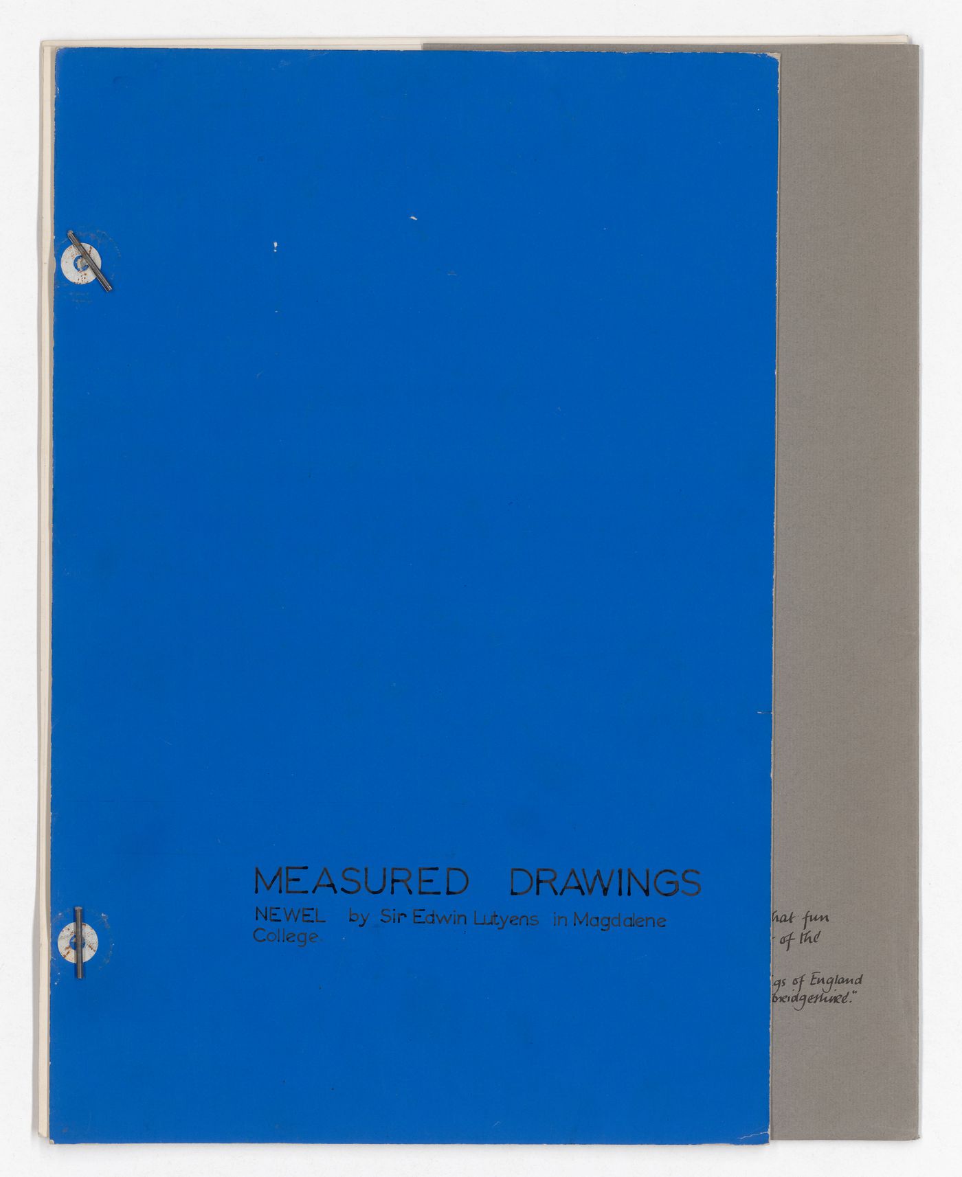 Newell measured drawings for The Shape of Cambridge: A Plan, Cambridge University, England