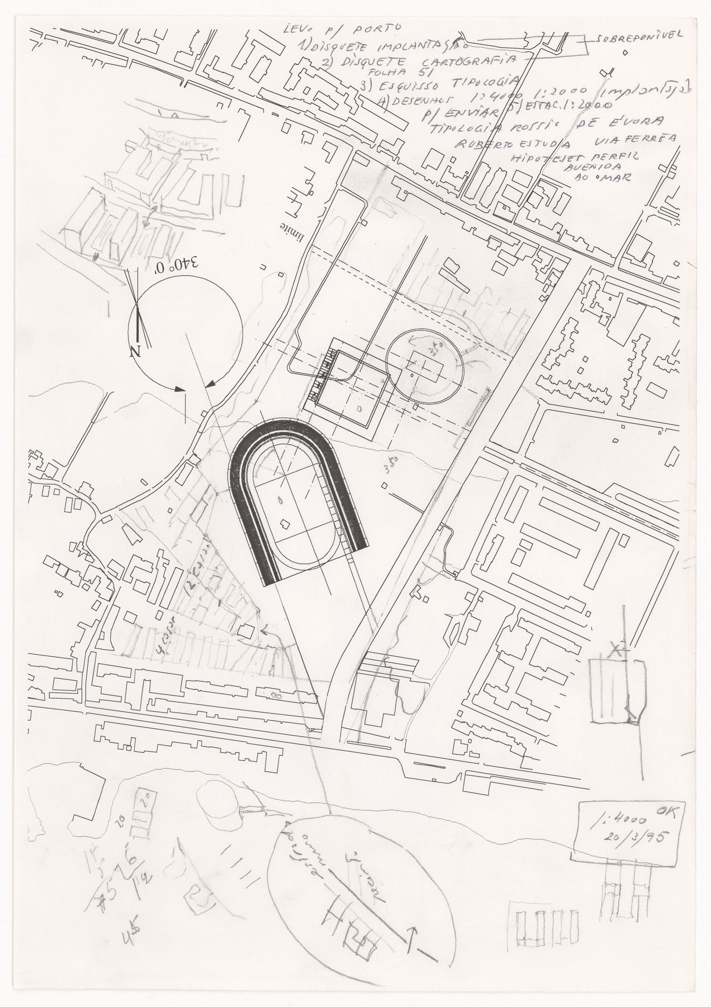 Sketch for Complexo desportivo para as Universiades '97, Palermo