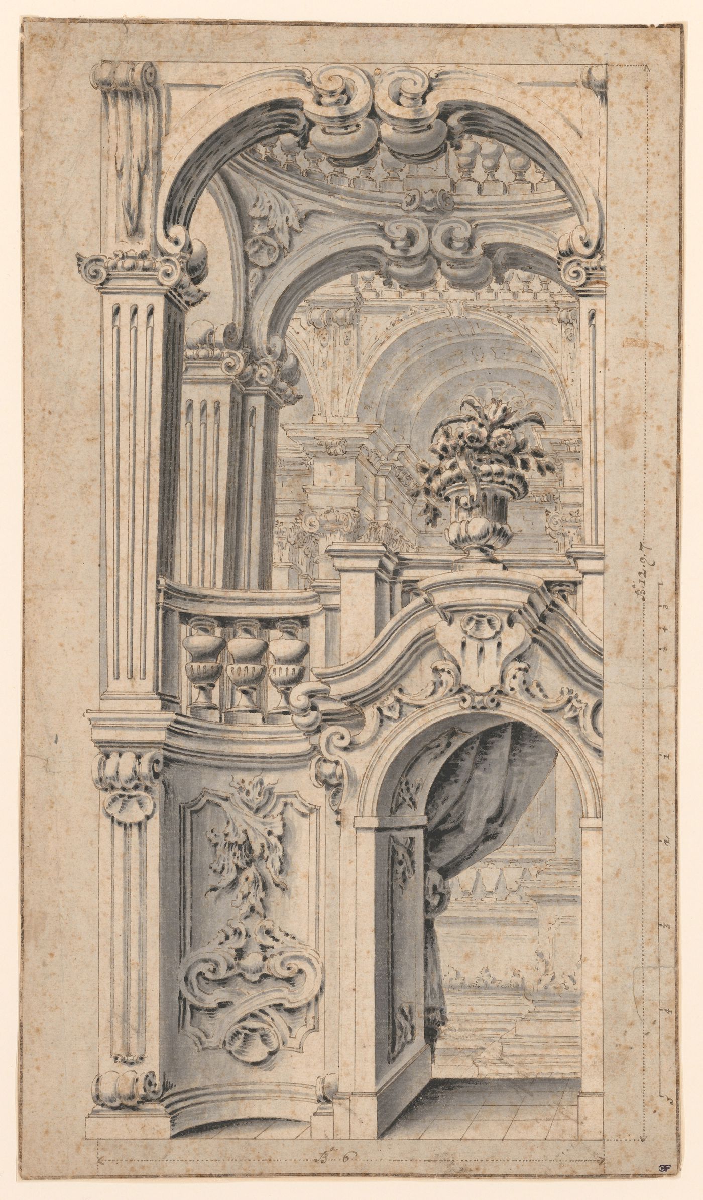 Doorway in a palace with colonnades