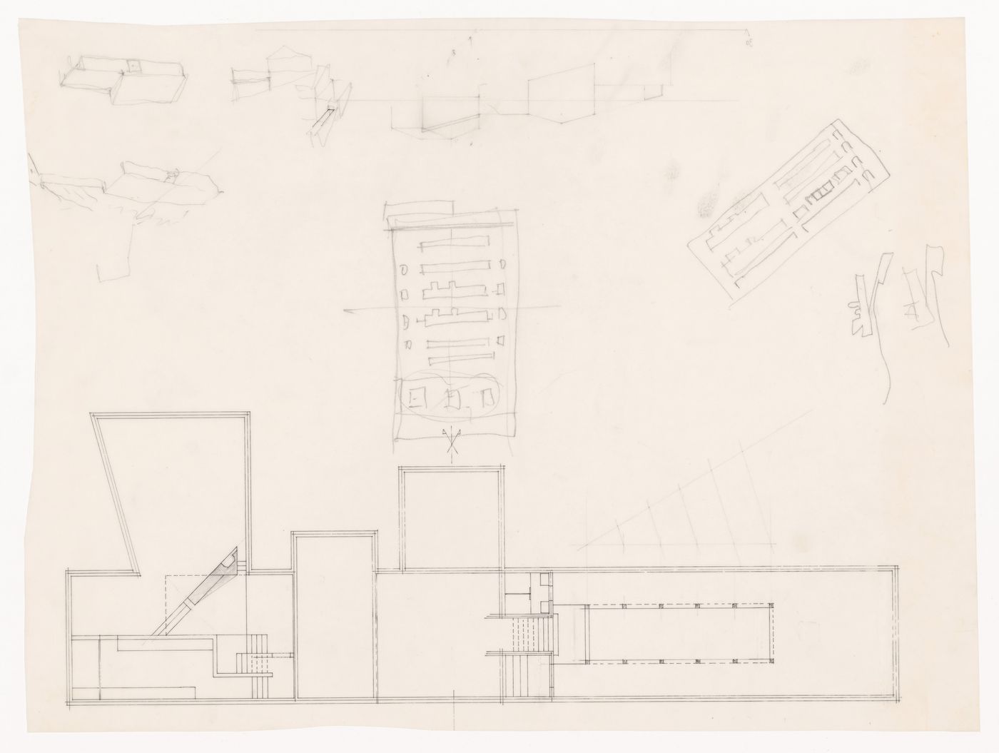 Plan and sketches for Casa Erhard Josef Pascher, Sintra