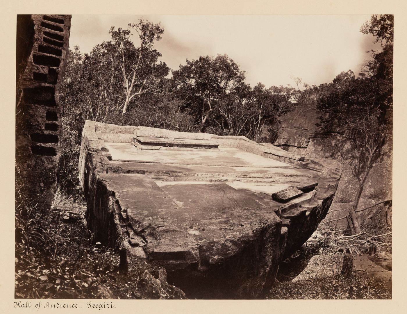 View of the Hall of Audience, Sigiriya, Ceylon (now Sri Lanka)