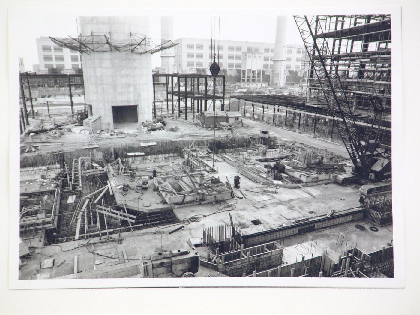 View of construction of boiler house for power station, United Kingdom