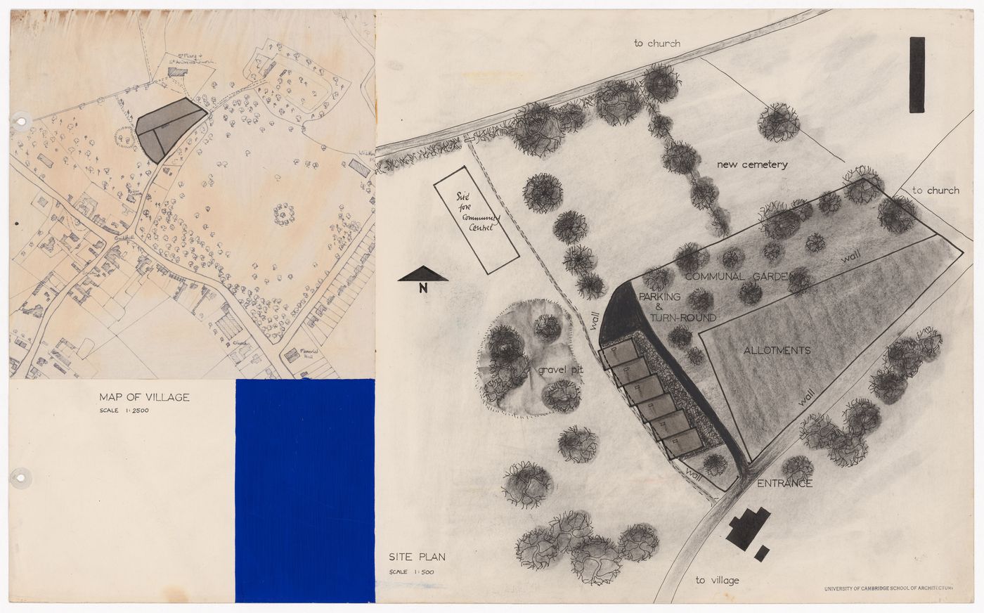 Housing site plans for The Shape of Cambridge: A Plan, Cambridge University, England