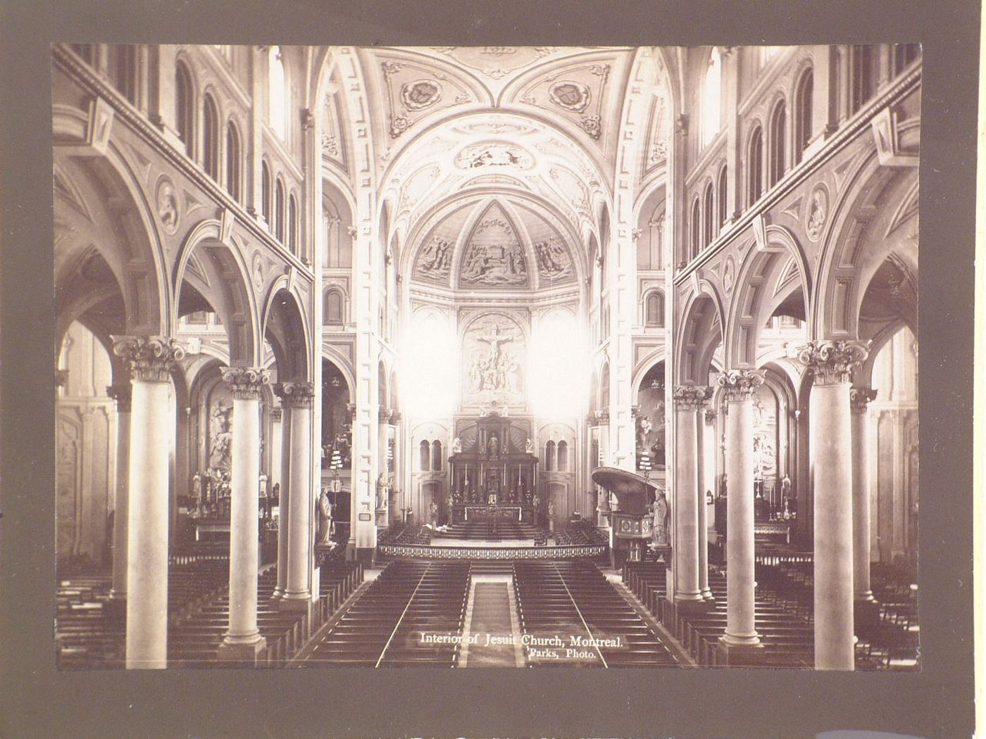Interior view of the Church of the Gesù, Montreal, Quebec, Canada