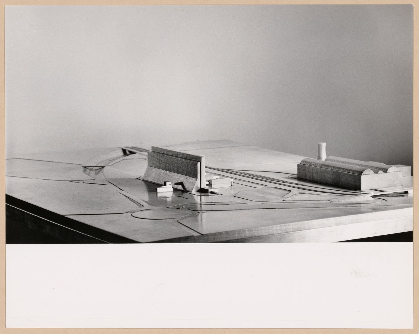 View of model for Dorman Long Headquarters, Middlesbrough, England