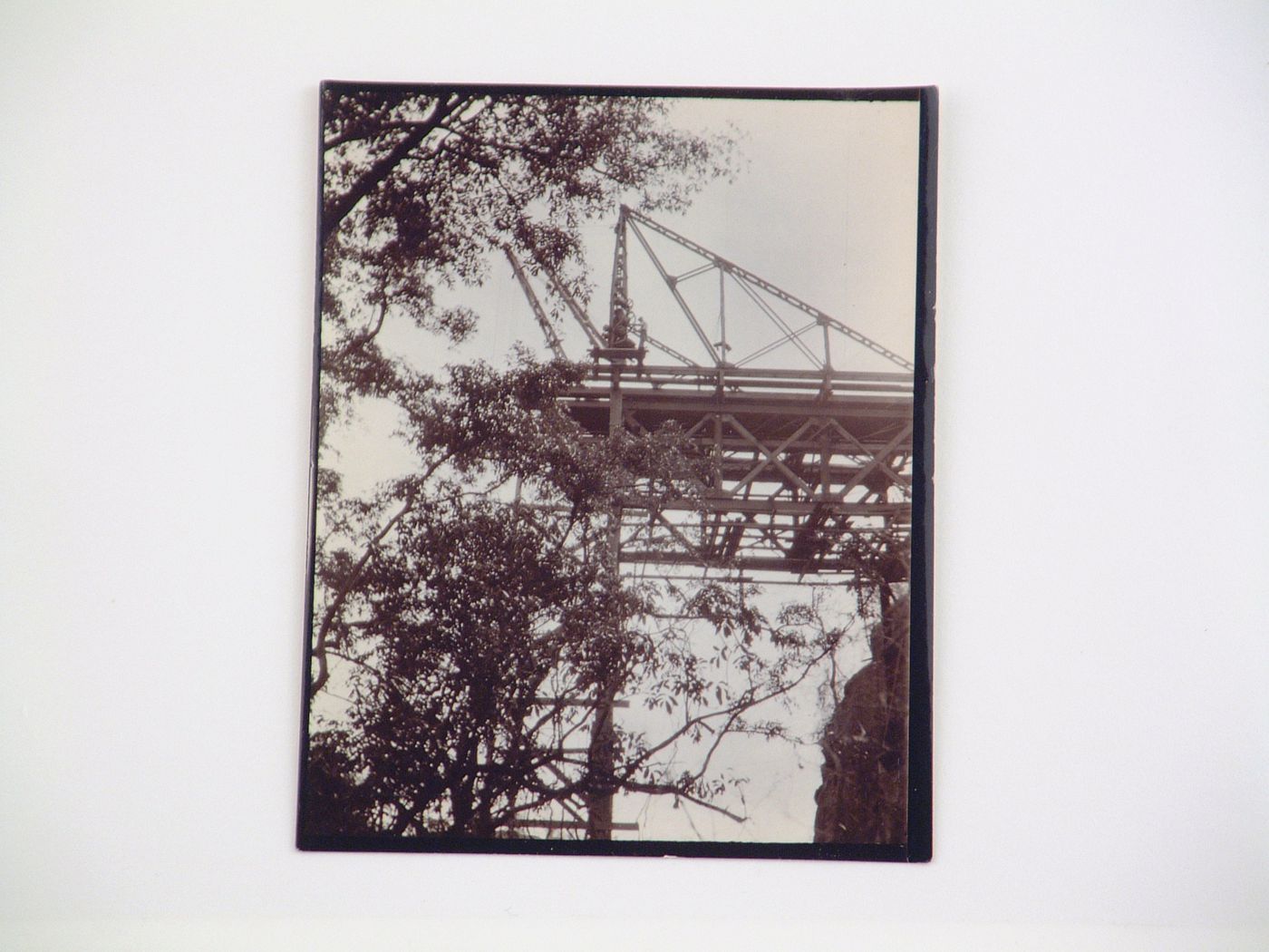 View of the construction of Victoria Falls Bridge, Zambezi River, crossing the border between Victoria Falls, Zimbabwe and Livingstone, Zambia