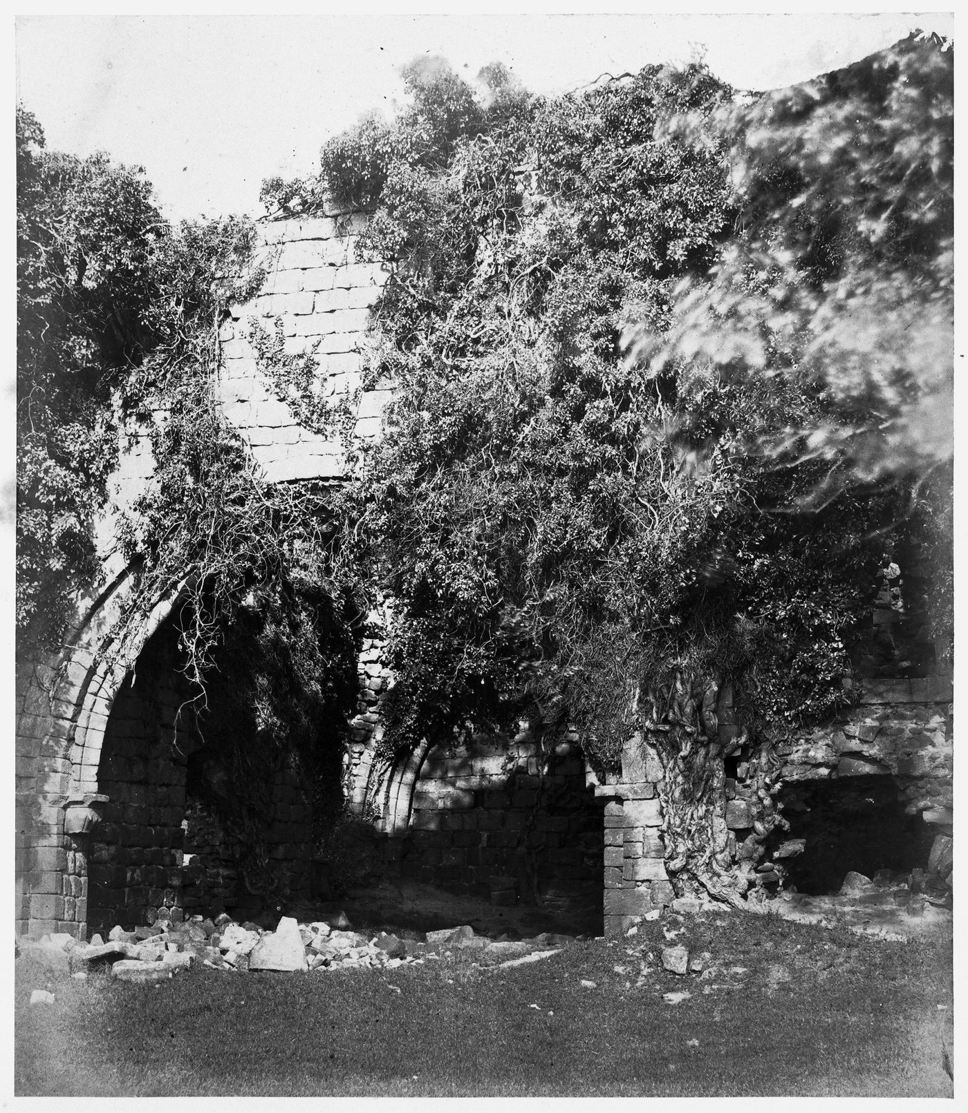 View of unidentified ruin, Yorkshire, England