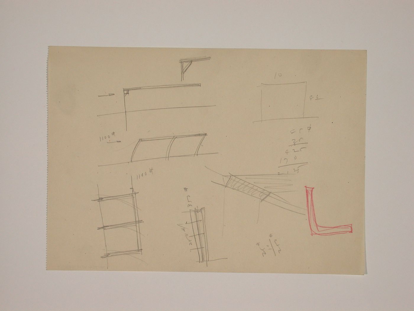 Various documents and drawings including furniture design and office renovation: File G 685