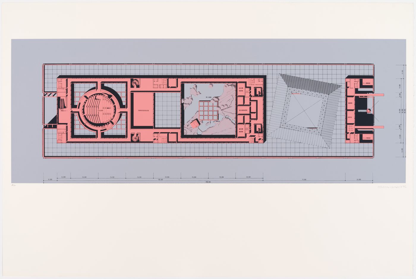 Roof plan for the Tokyo City Hall competition entry