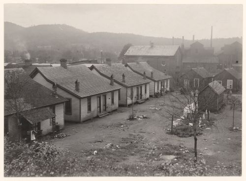 View of houses for cotton mill workers next to Adelaide Mill, Anniston, Alabama, United States