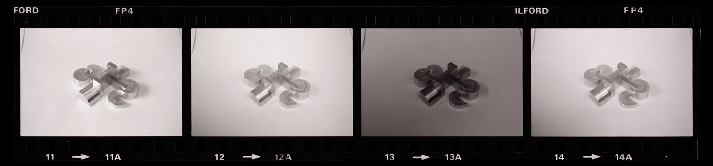 Photographic negatives of blocks