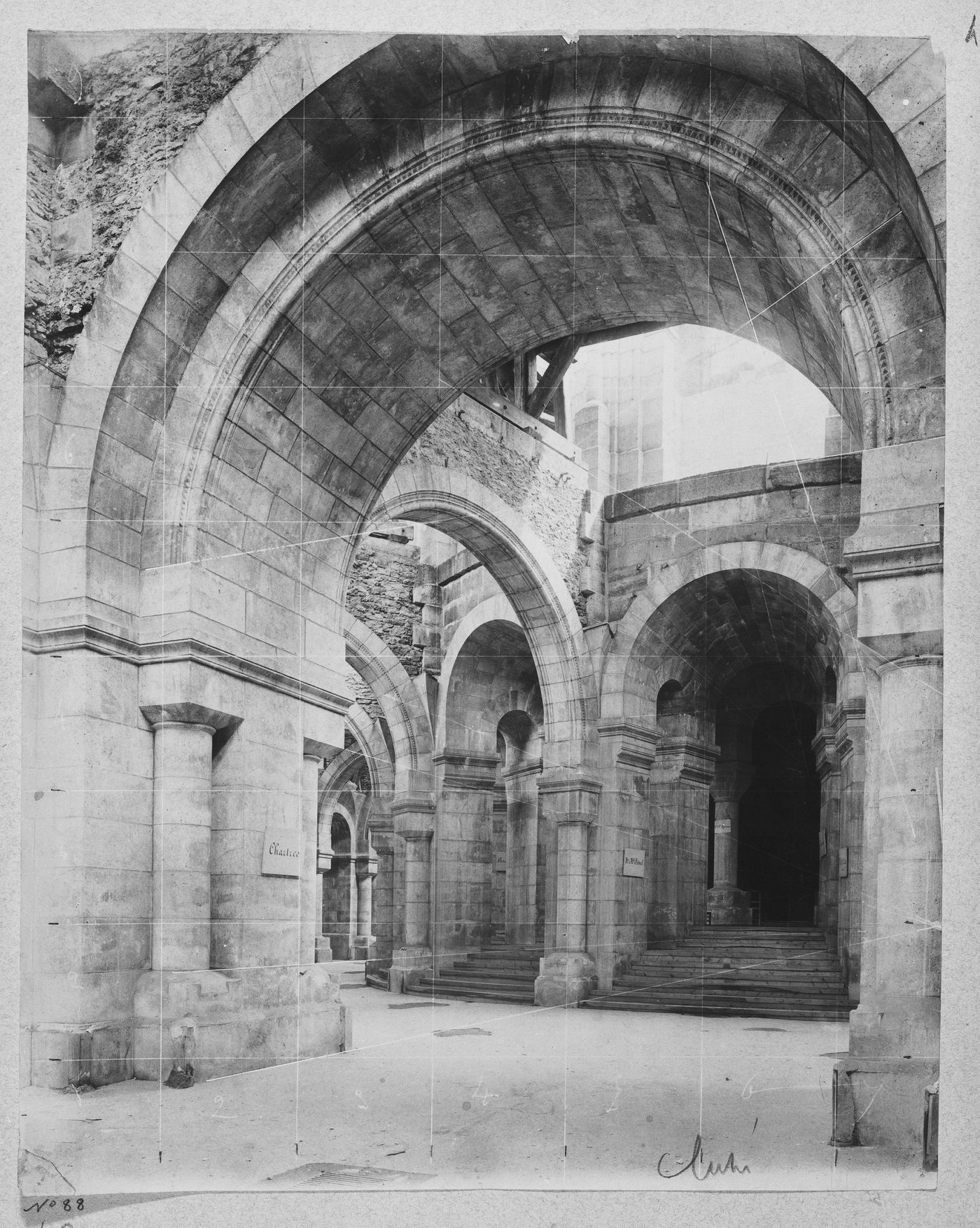 Stepped entrance to Saint Peter's chapel as seen from the Holy Family chapel, lower church, Basilica of Sacré-Coeur de Montmartre, Paris, France