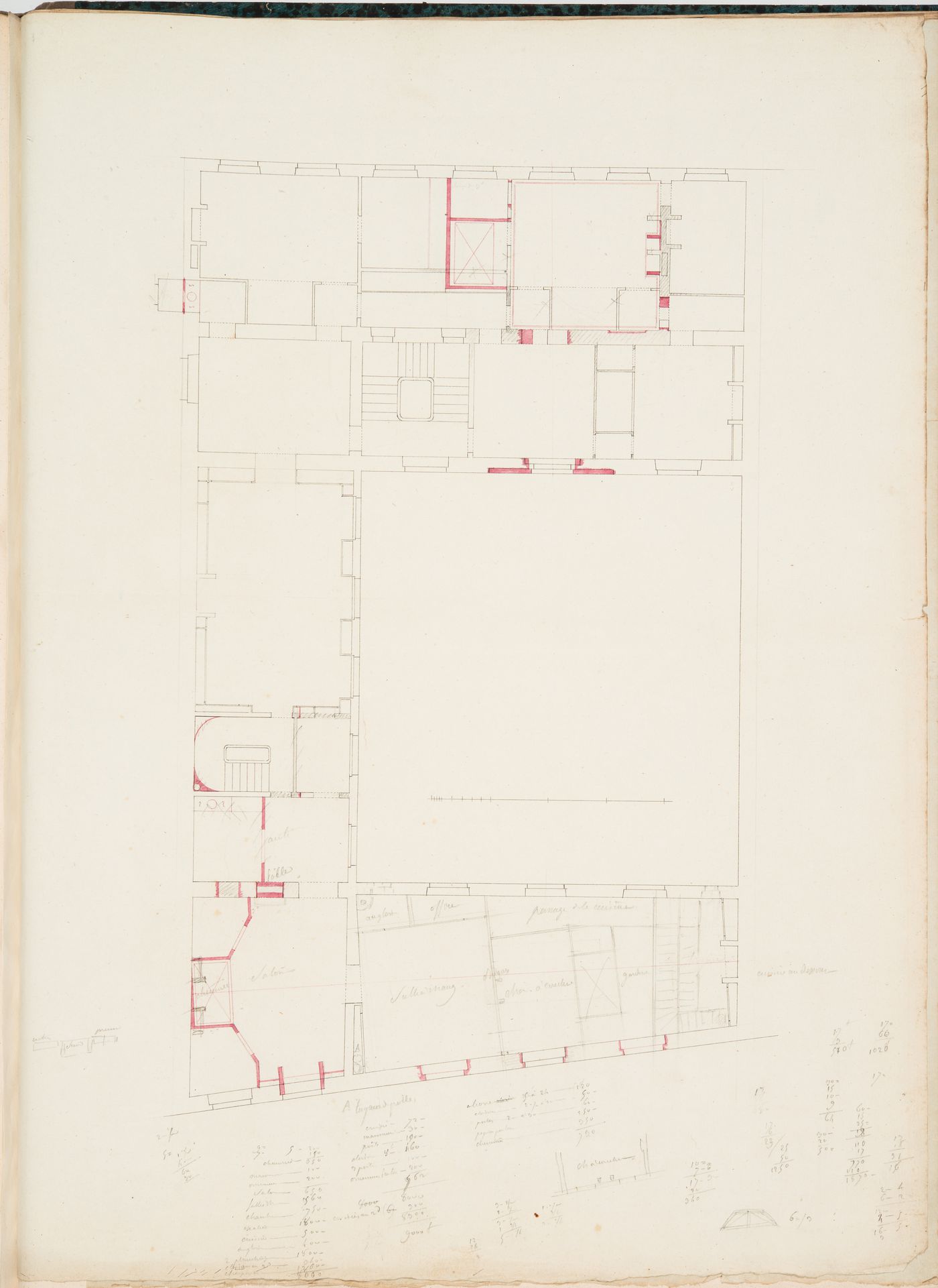 Project for renovations for a house for M. le Dhuy: First floor plan