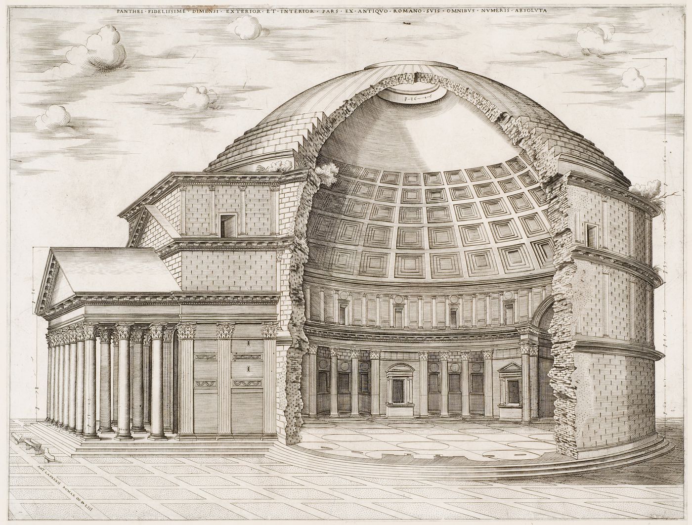 pantheon section drawing