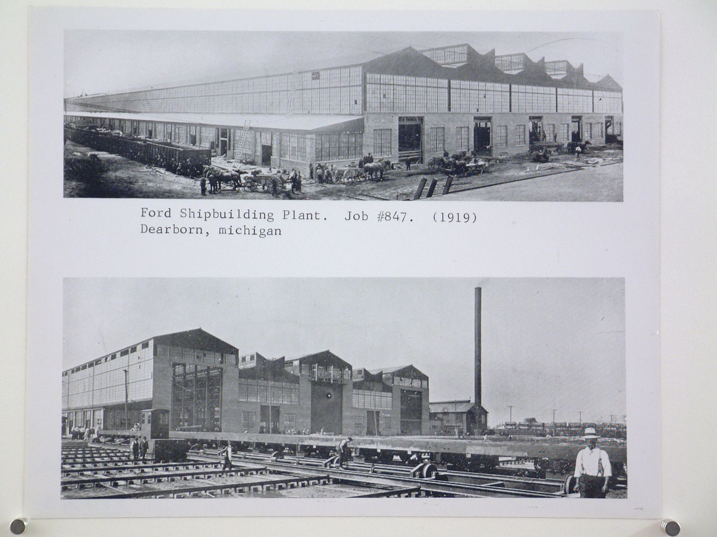 Views of the principal, lateral and rear façades of the Eagle Plant (also known as the B Building), Rouge River Plant, Dearborn, Michigan