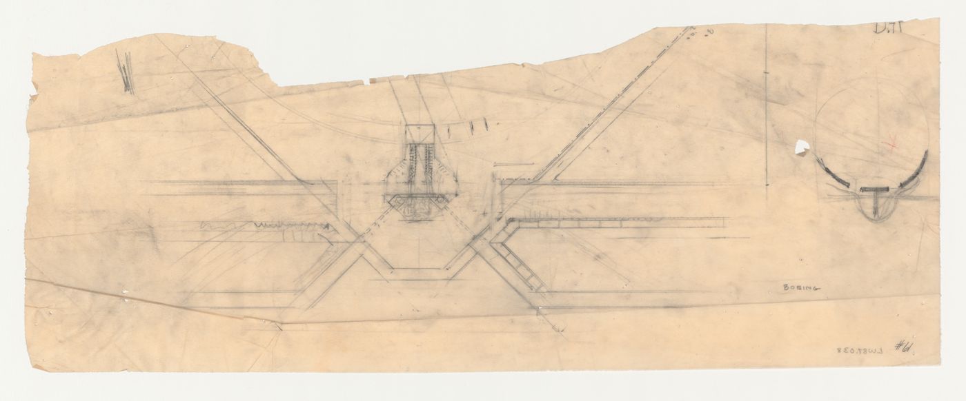 Los Angeles Municipal Airport: Partial plan for buildings