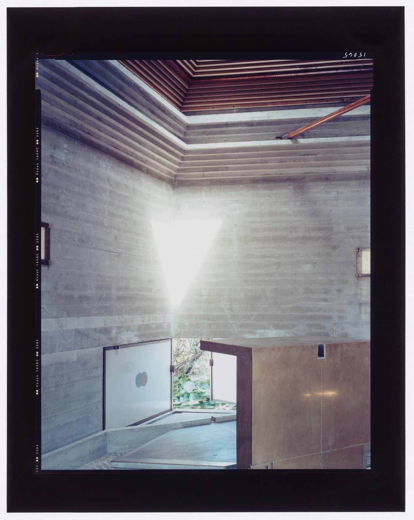 Looking northeast at 12:01 pm, Carlo Scarpa's Tomba Brion, San Vito d'Altivole, Italy