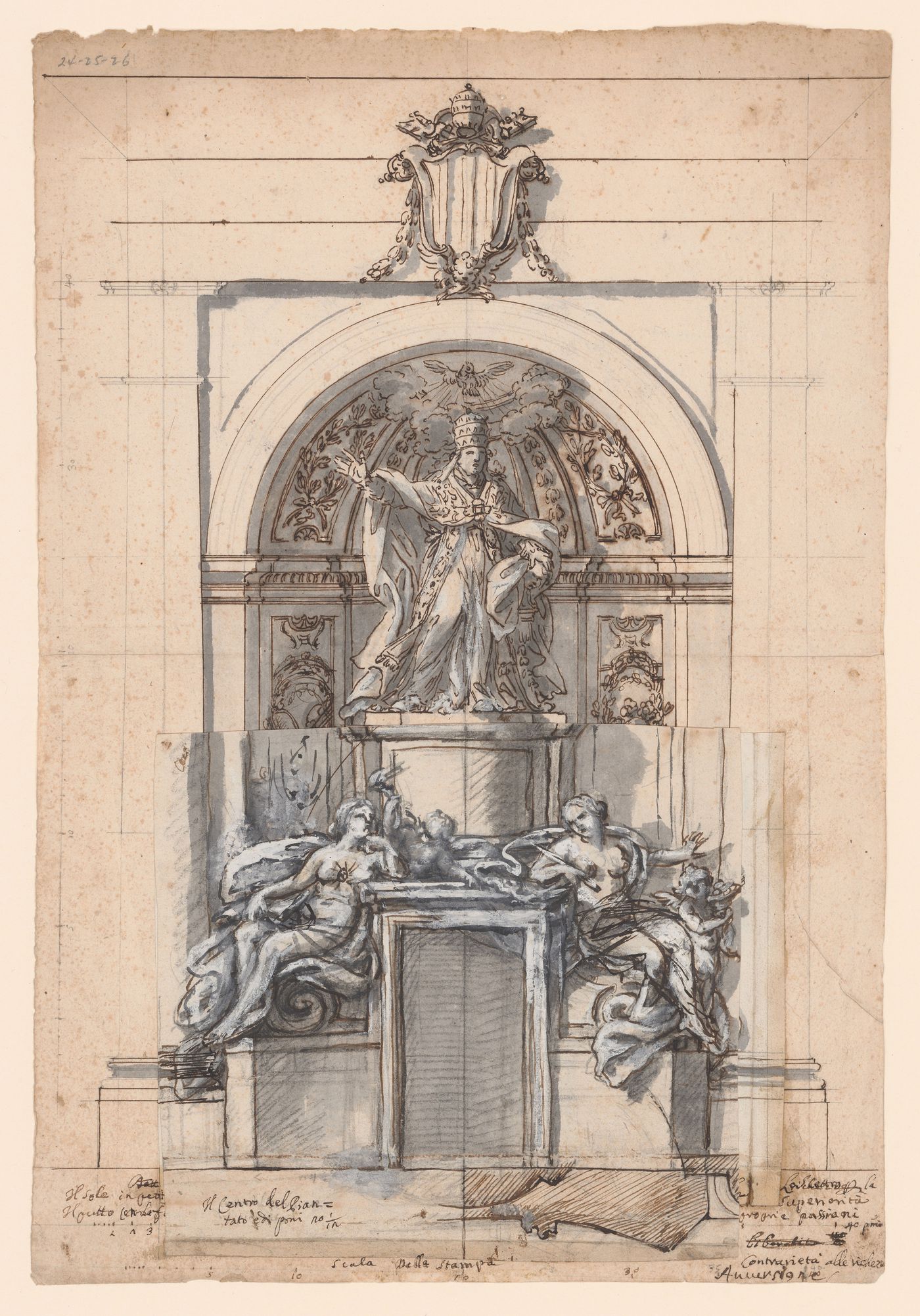 Elevation for the tomb of Benedict XIV, Rome