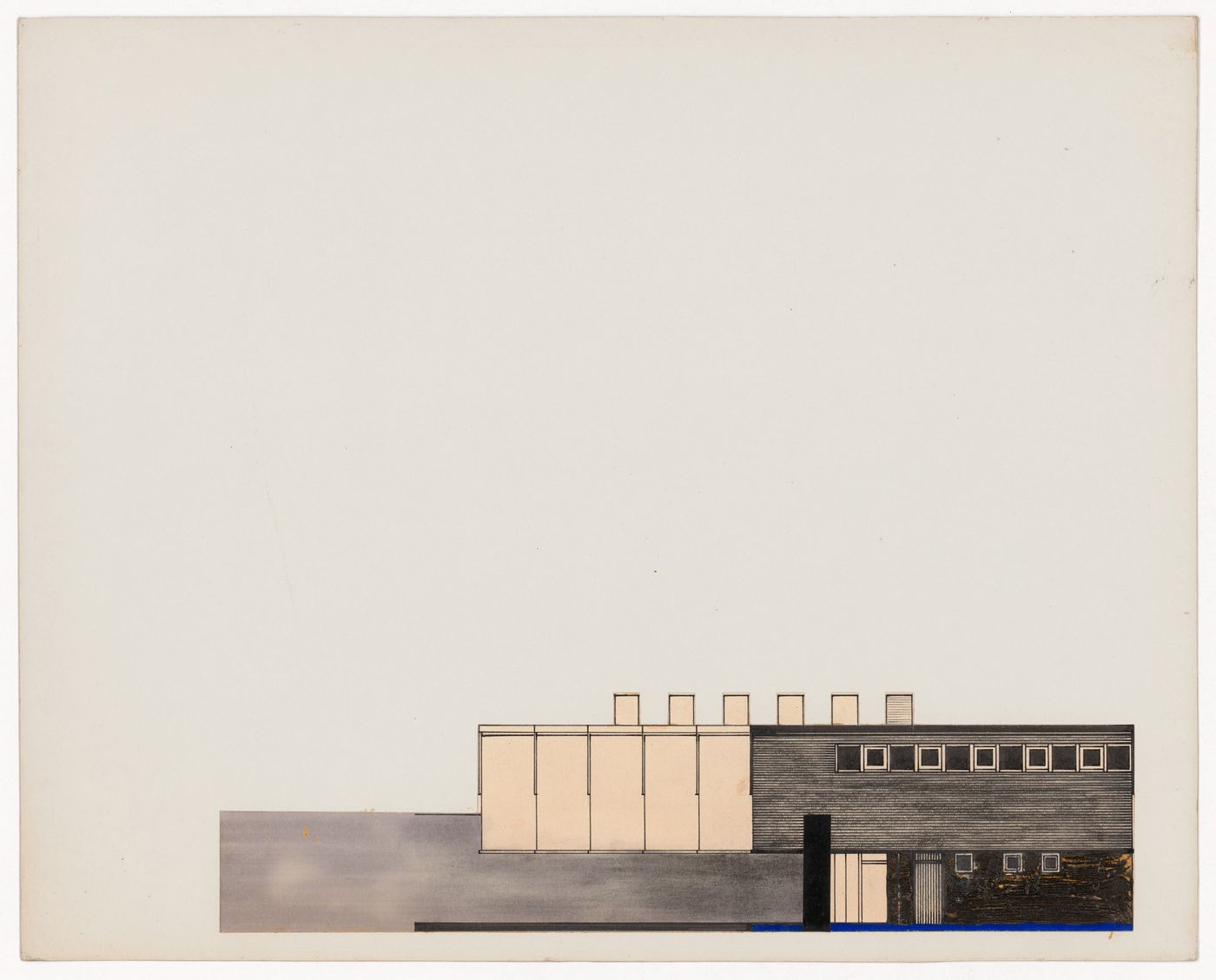 Housing elevation for The Shape of Cambridge: A Plan, Cambridge University, England