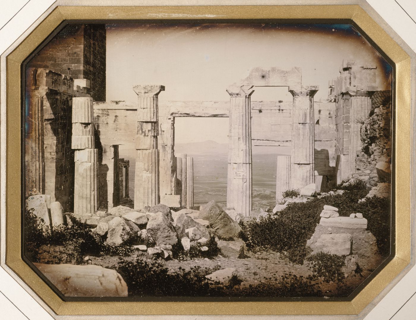 View of the east façade of the Propylaea, Acropolis, Athens, Greece