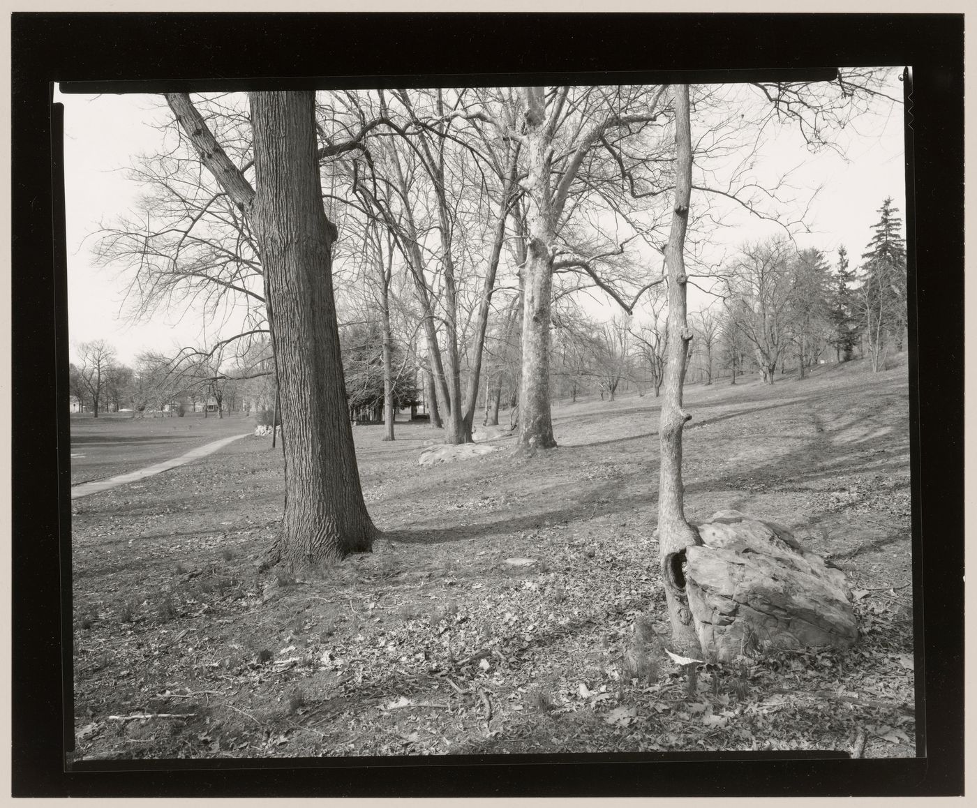 View adjacent to the Great Lawn towards South Street, The Andrew Jackson Downing Memorial Park, Newburgh, New York