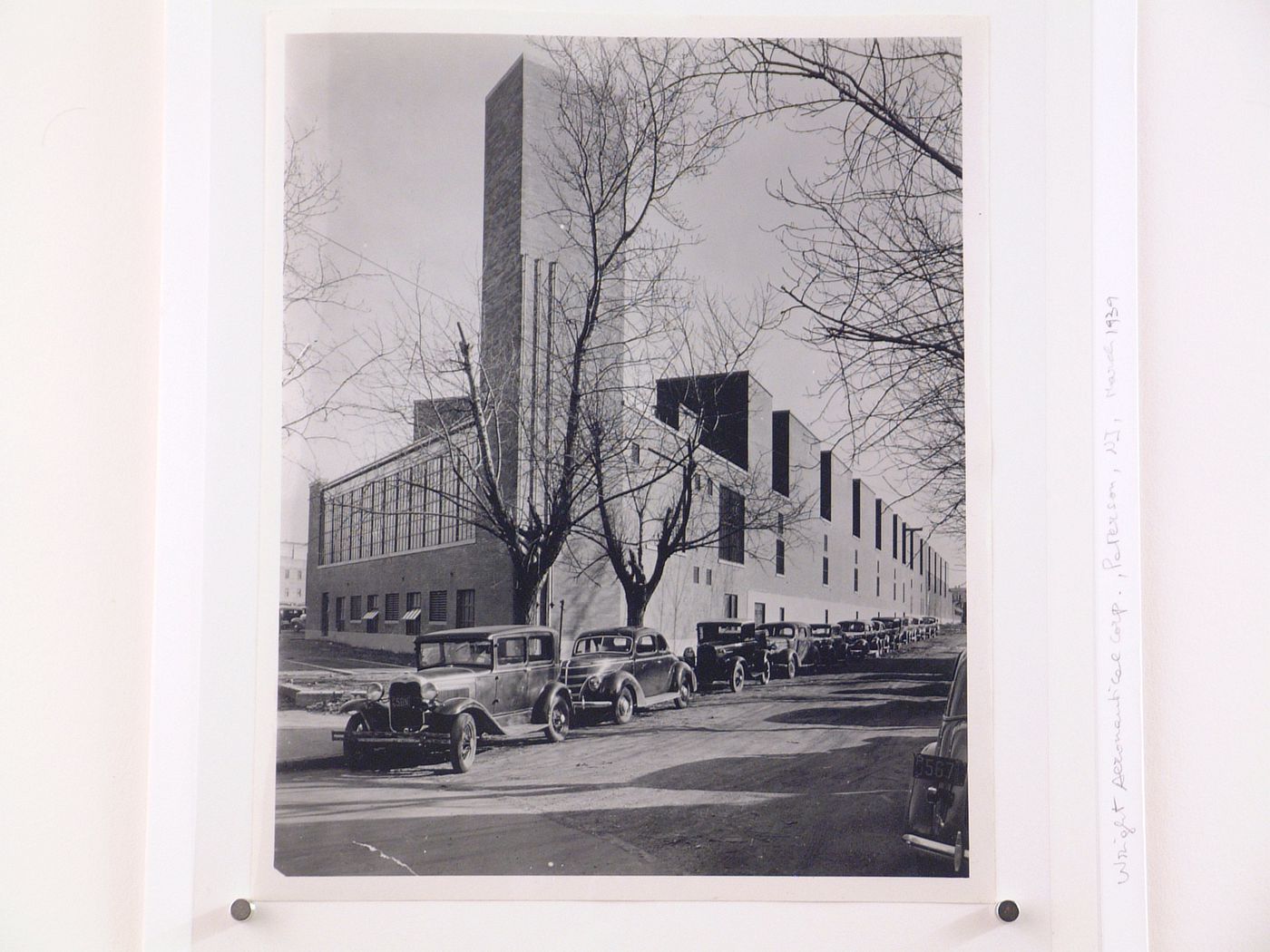 View of the principal and lateral façades of the Test Cells, Wright Aeronautical Corporation Airplane Engine Plant, Paterson, New Jersey