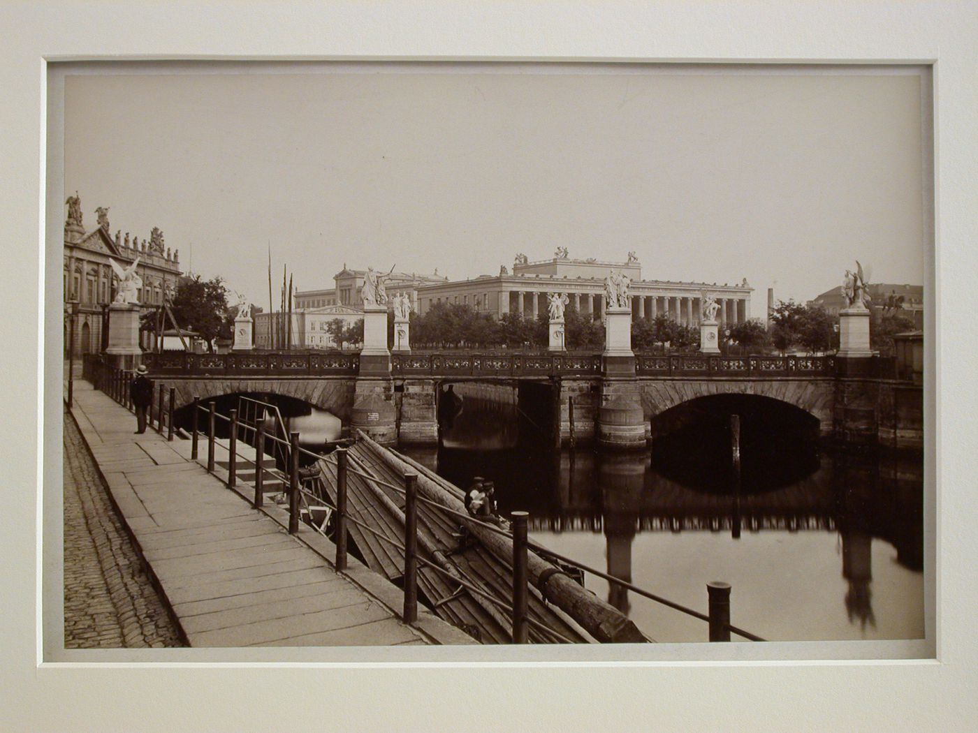 View of Altes Museum and Schlossbrucke in foreground, Berlin, Germany