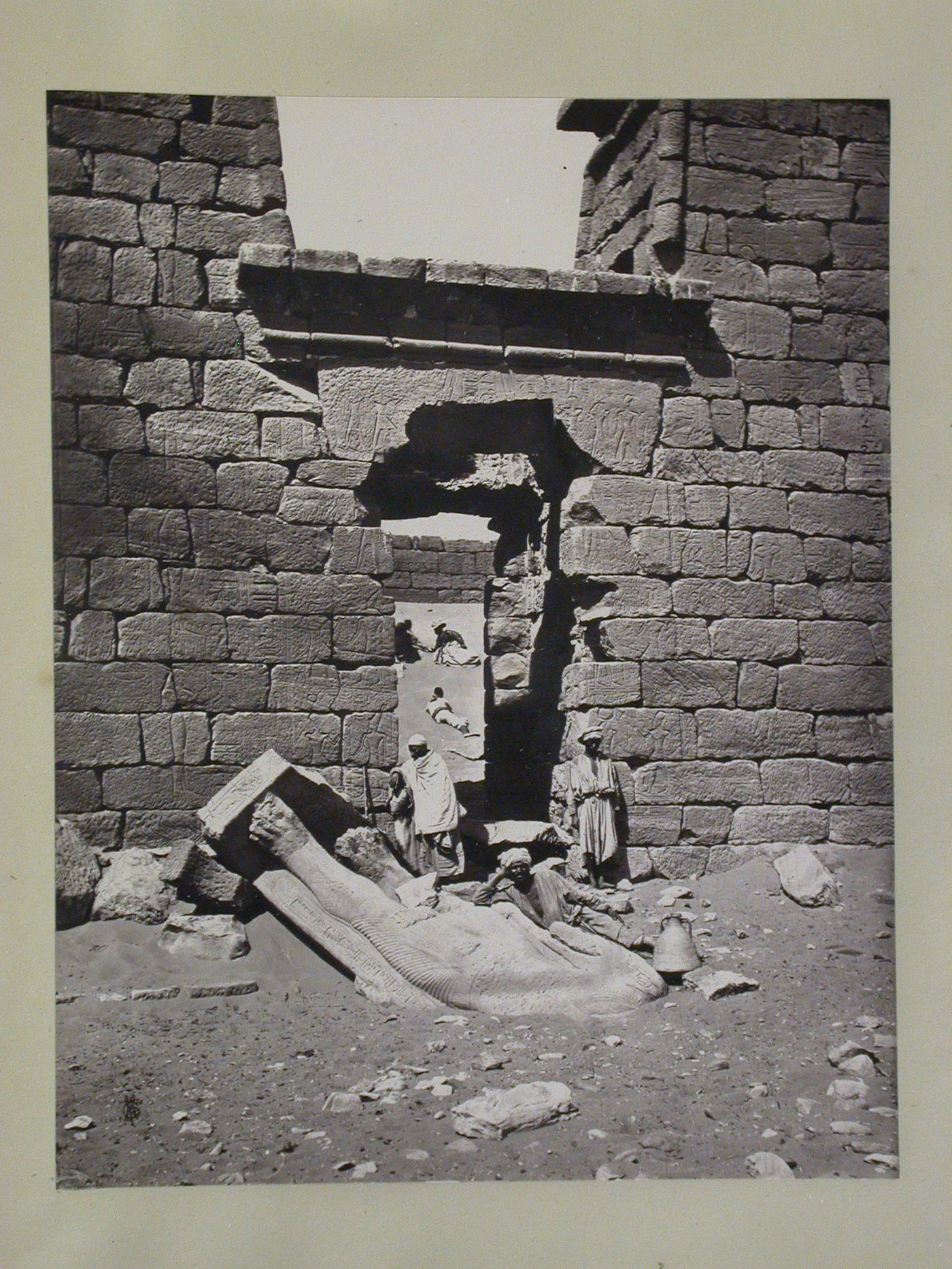 The Temple of Sibuca (the Lions), entrance portal of Pylon, Wadi Seboua, Egypt