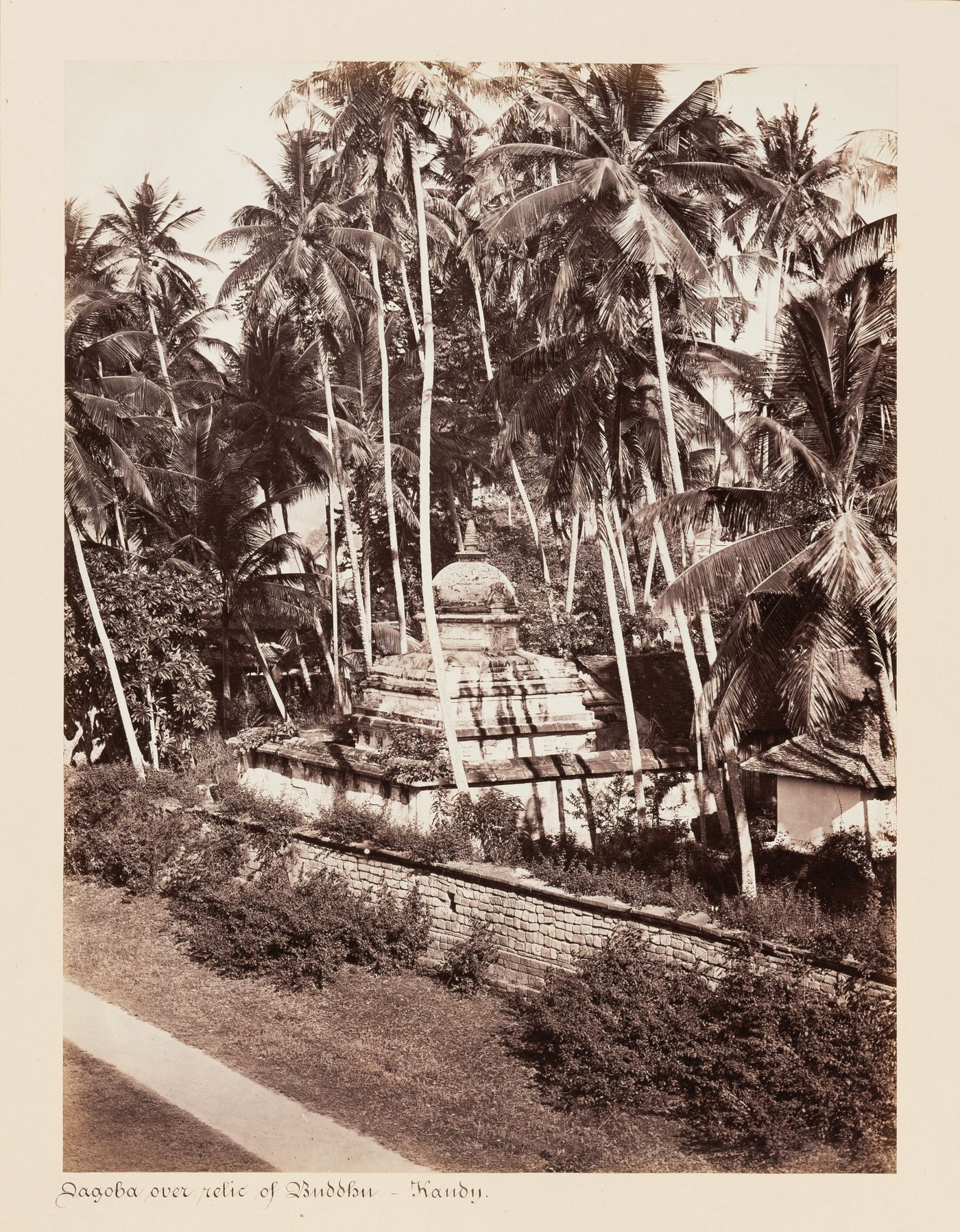 View of a dagoba, Kandy, Ceylon (now Sri Lanka)