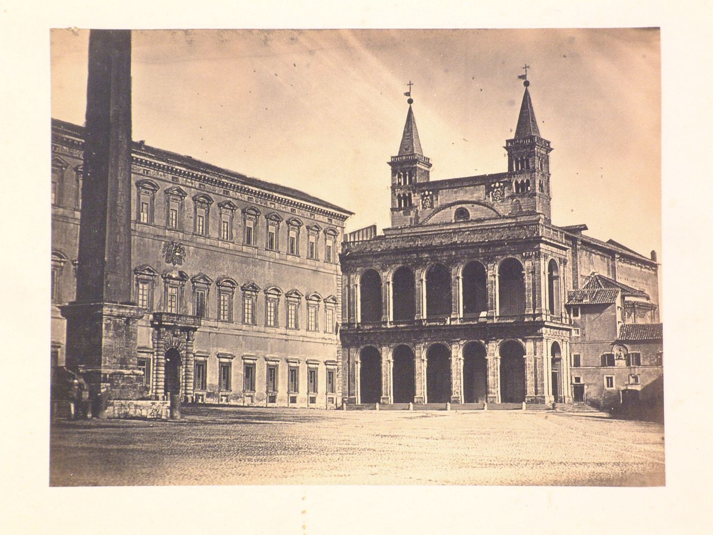 Palazzo Laterano and an unidentified church, Rome, Italy