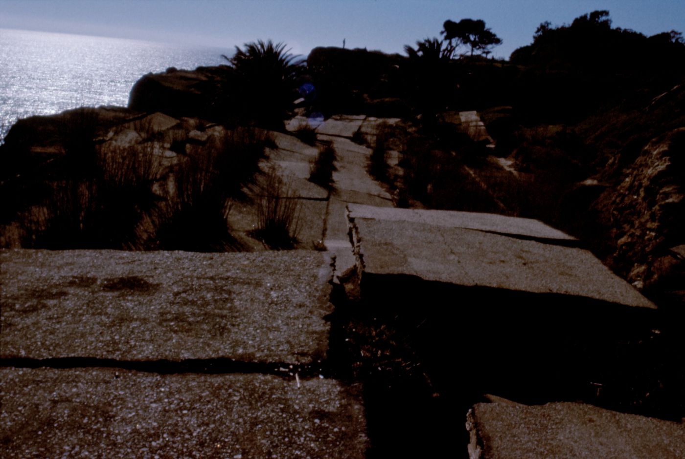 Los Angeles Freeway destroyed by earthquake, California