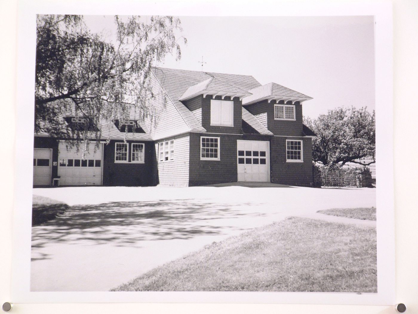 View of the principal façade of the Dexter M. Ferry Farm stables, Unadilla, New York